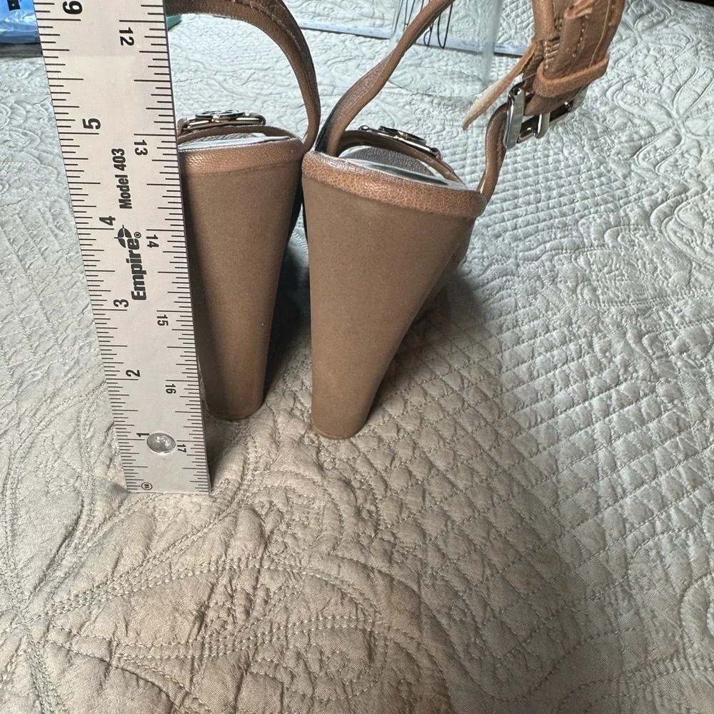 Michael Kors Tan Wedge Sandals